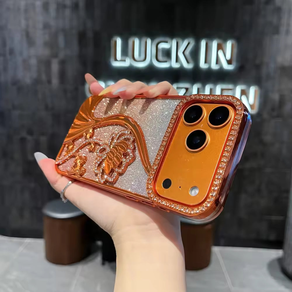 GlitterFlower Case For iPhone