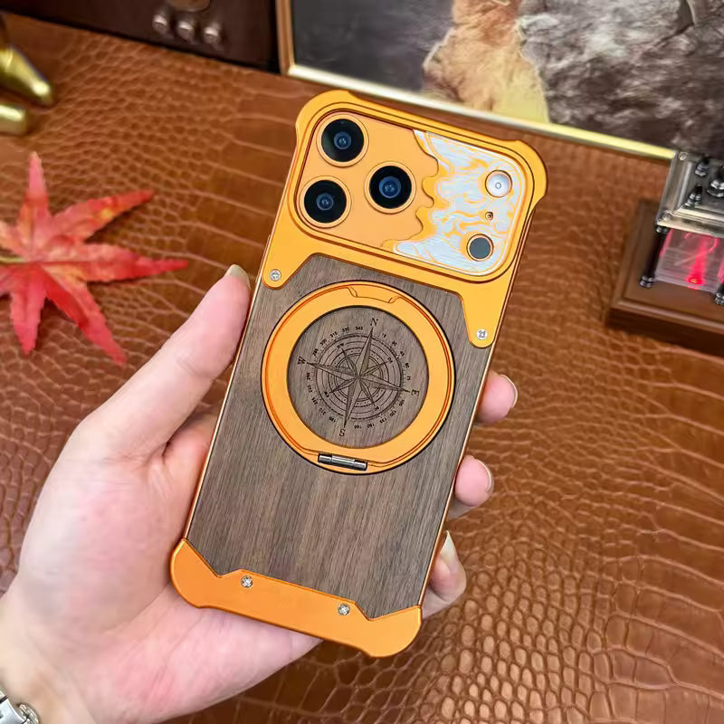 Compass WoodMetal Case For iPhone