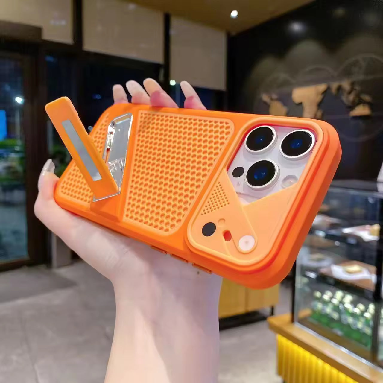 TPU Dissipation Kickstand Case For iPhone