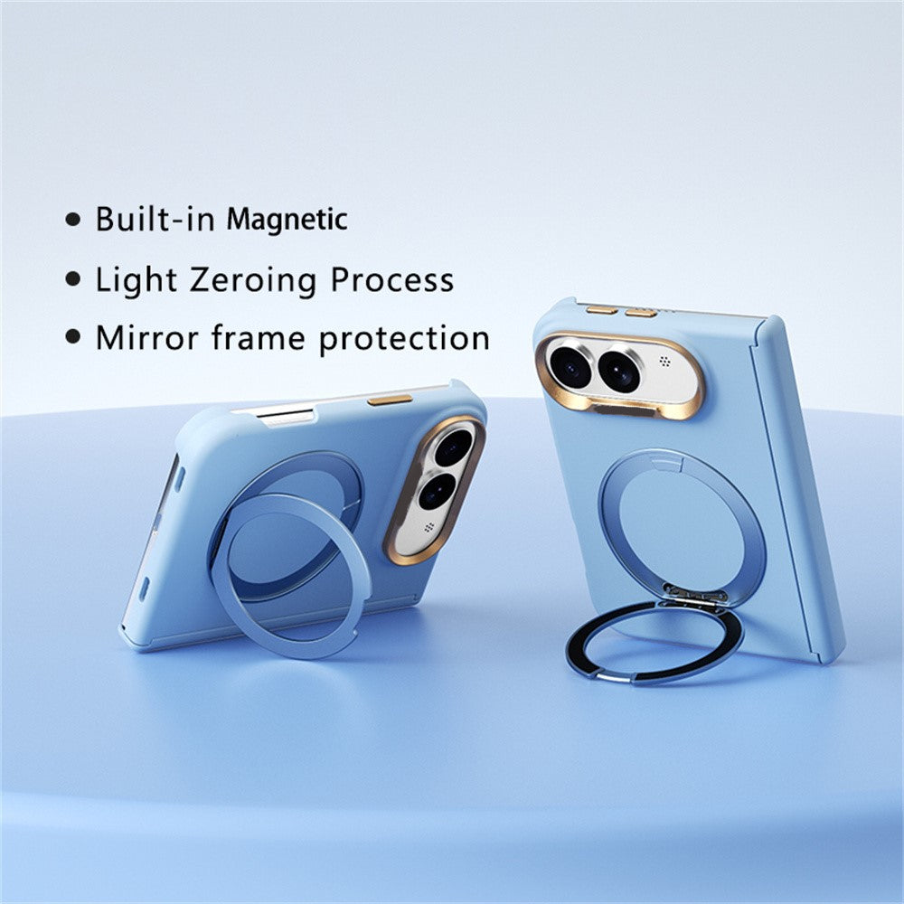 Matte Finish Magnetic Rotating Ring Stand Case for iPhone Duo