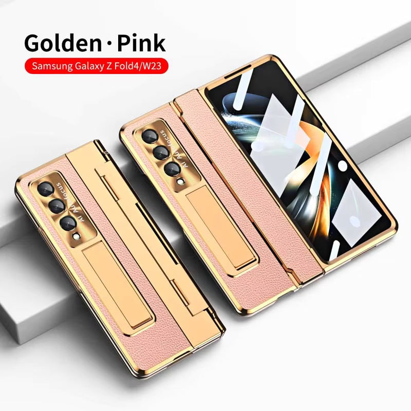 LeatherHinge Case For Samsung Fold