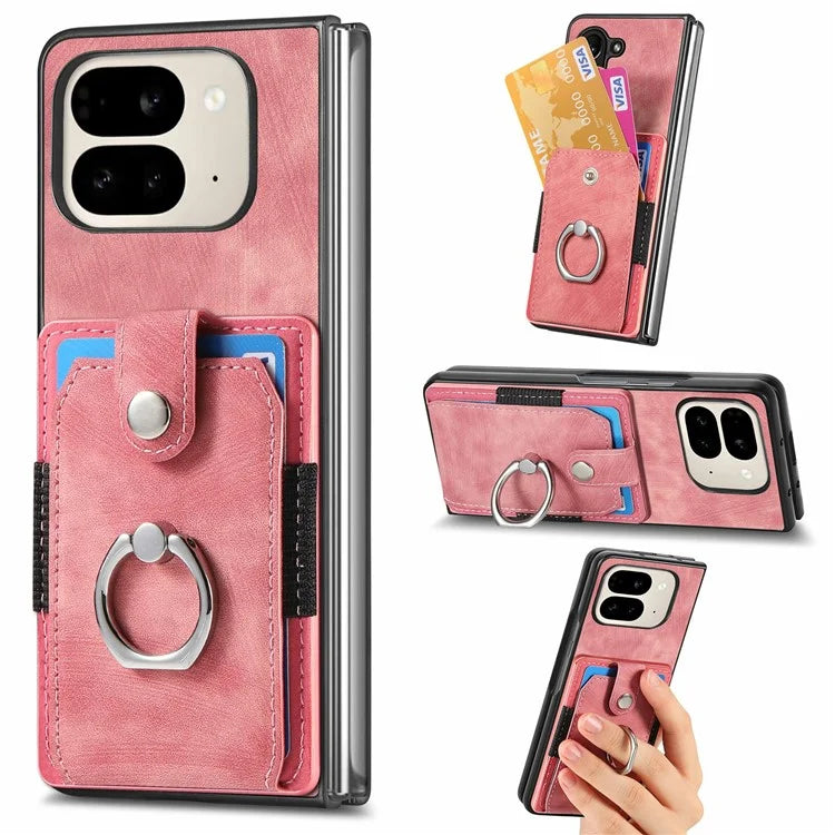 Leather+PC Non-Slip Protective Case With Card Slots For Google