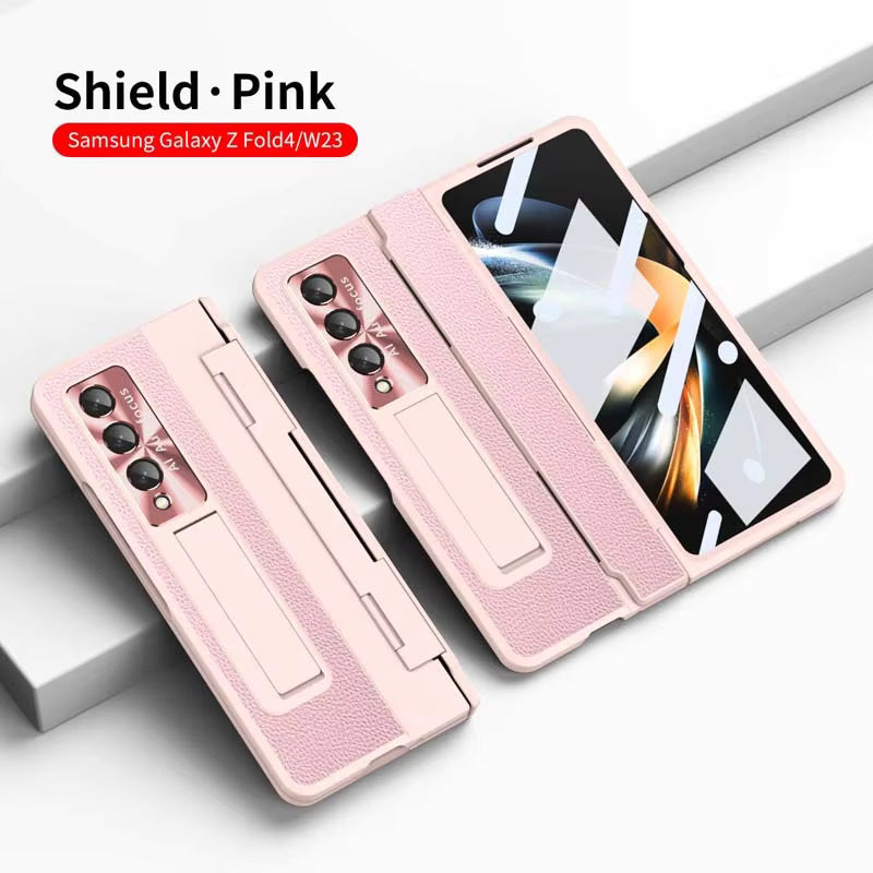 LeatherHinge Case For Samsung Fold