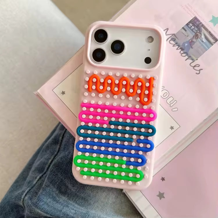 Pro Rainbow WaveLoop 3D Case For iPhone