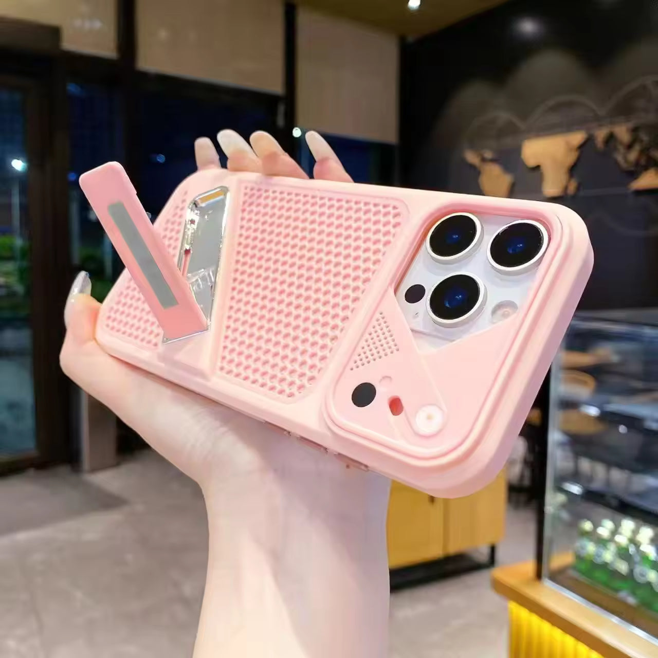 TPU Dissipation Kickstand Case For iPhone