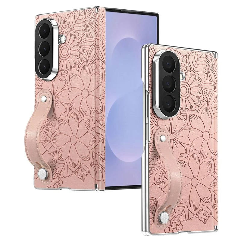 Pattern Leather Case For Samsung Fold