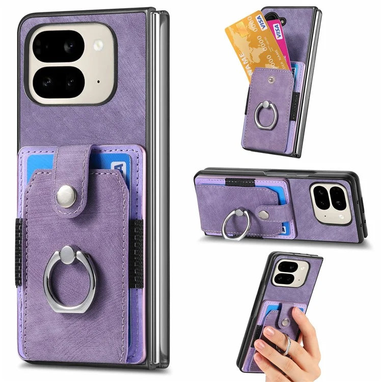 Leather+PC Non-Slip Protective Case With Card Slots For Google