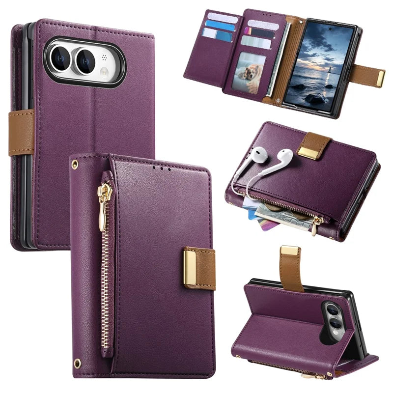 All-in-One Folio Leather Phone Case for iPhone Duo