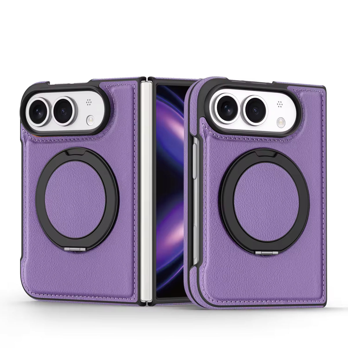 Leather 360 Magnetic Stand Case for iPhone Duo