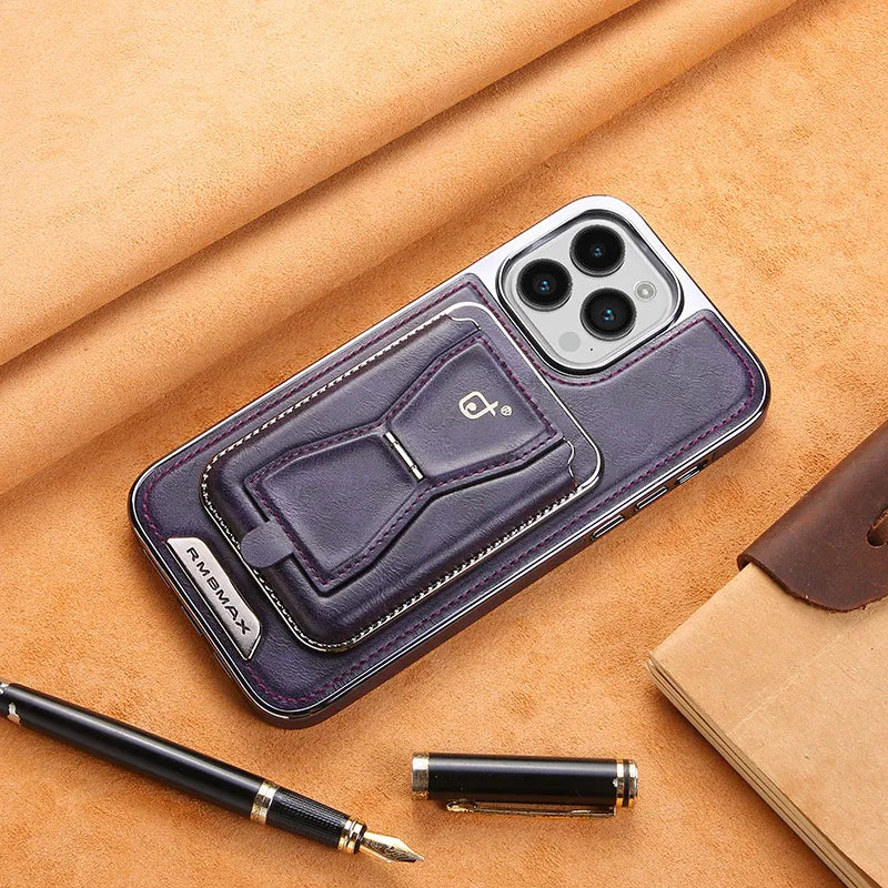 Leather Card Holder Case For iPhone