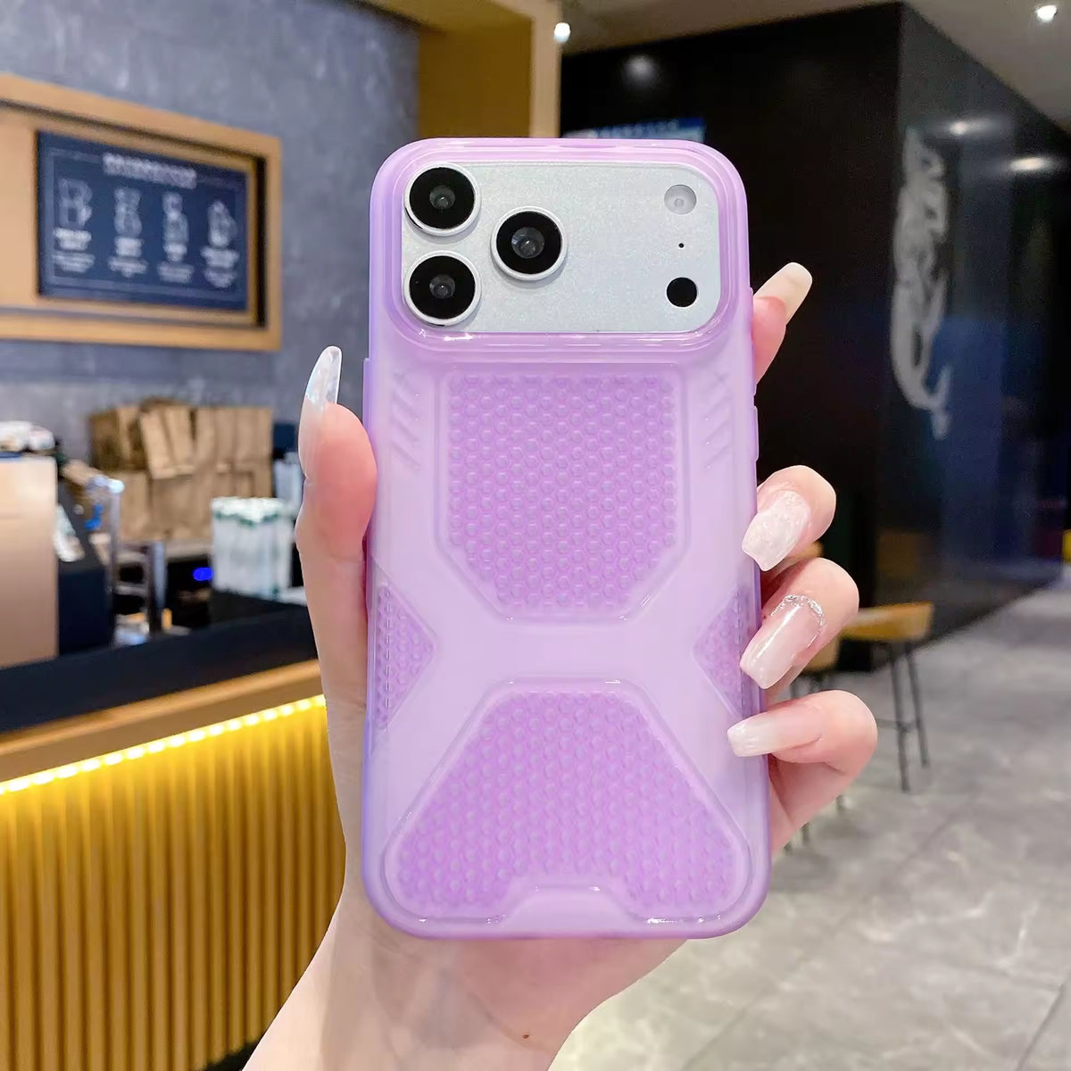 Shockproof TPU Honeycomb Protective Phone Case for iPhone