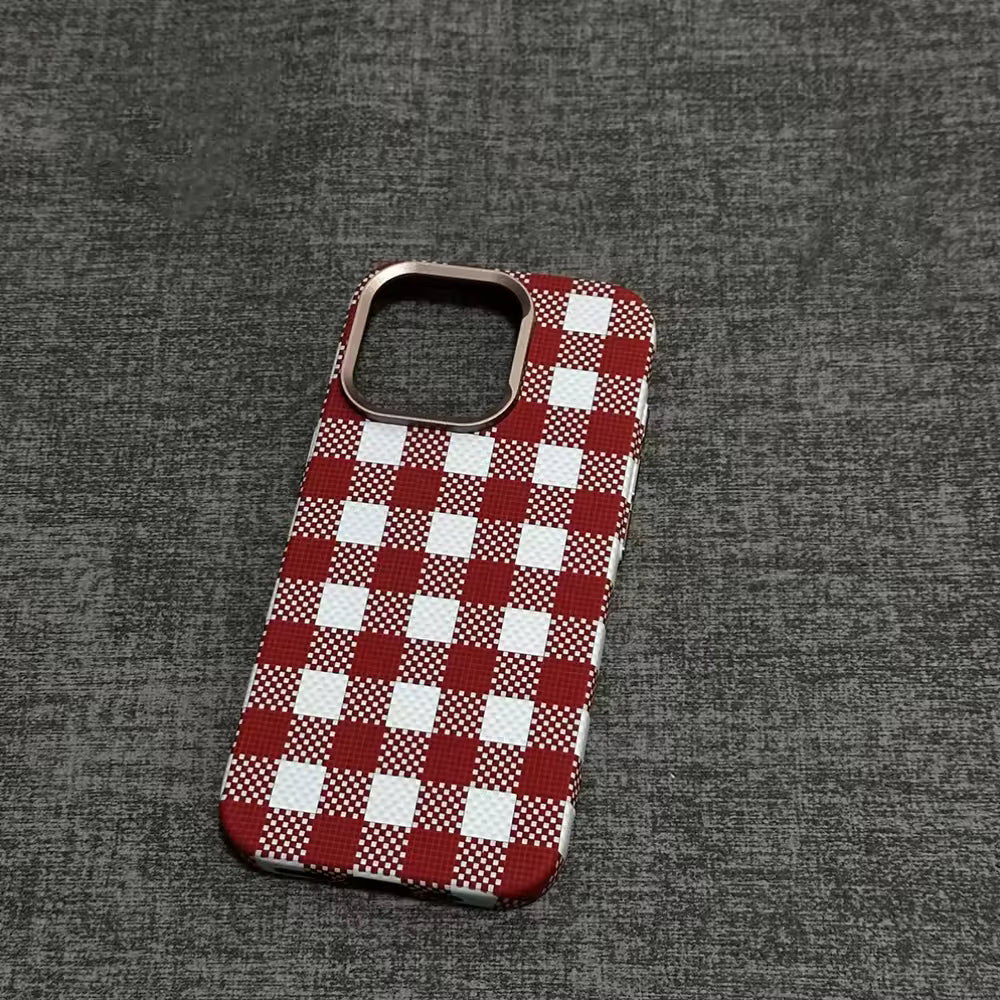 Checkered Pattern Magnetic Case For iPhone