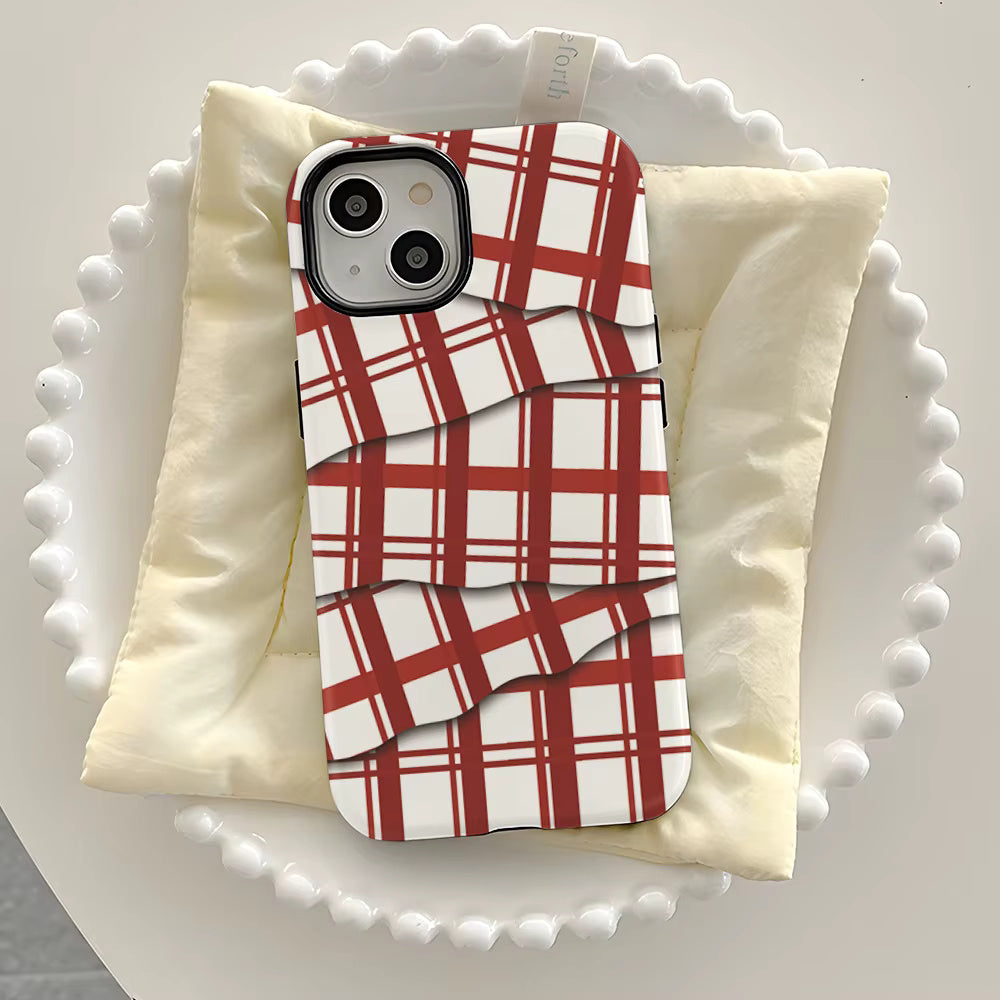 Check Pattern Patch Case For iPhone
