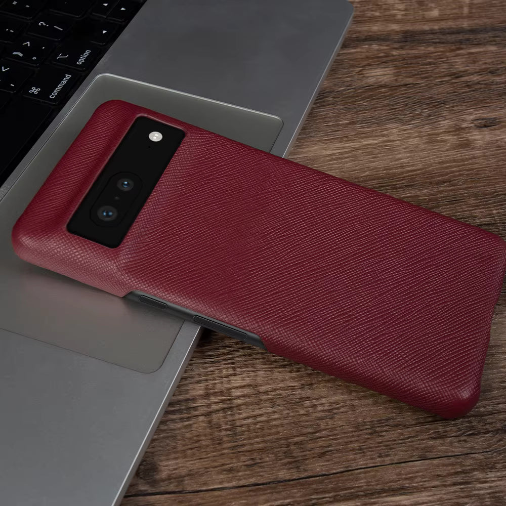 Genuine Leather Case For Google Pixel Phone (Cross grain pattern)