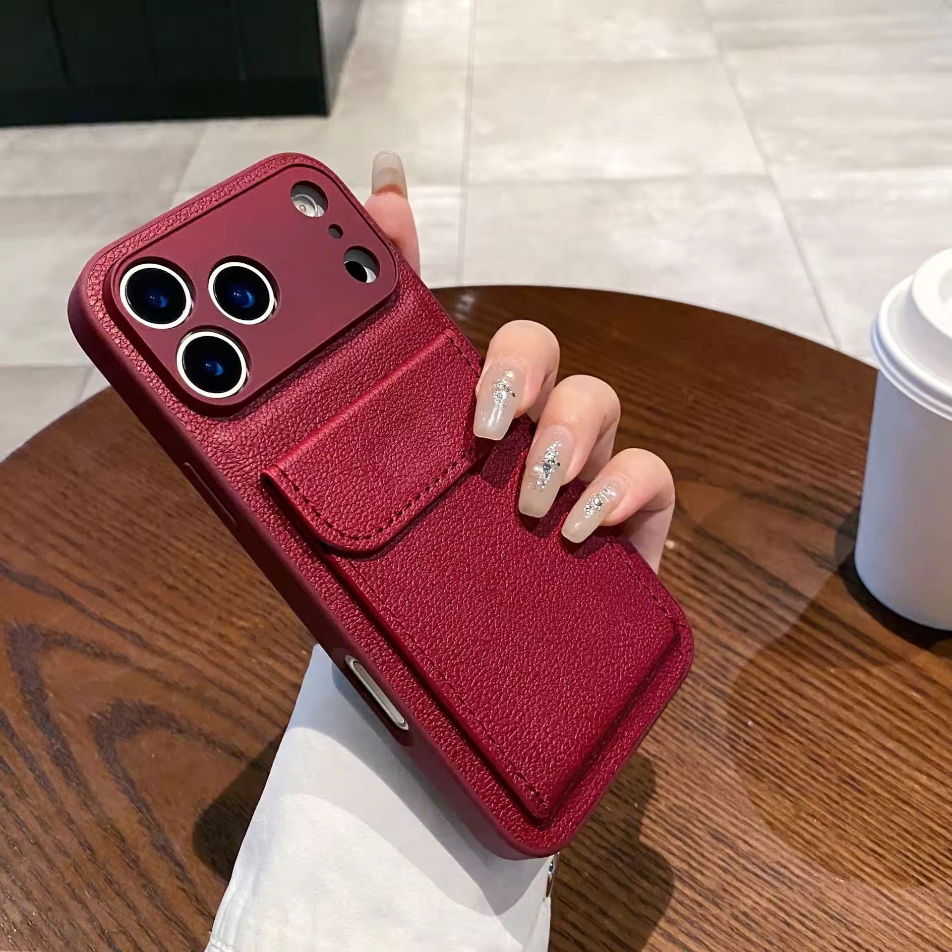 LeatherPocket Card Holder Case For iPhone