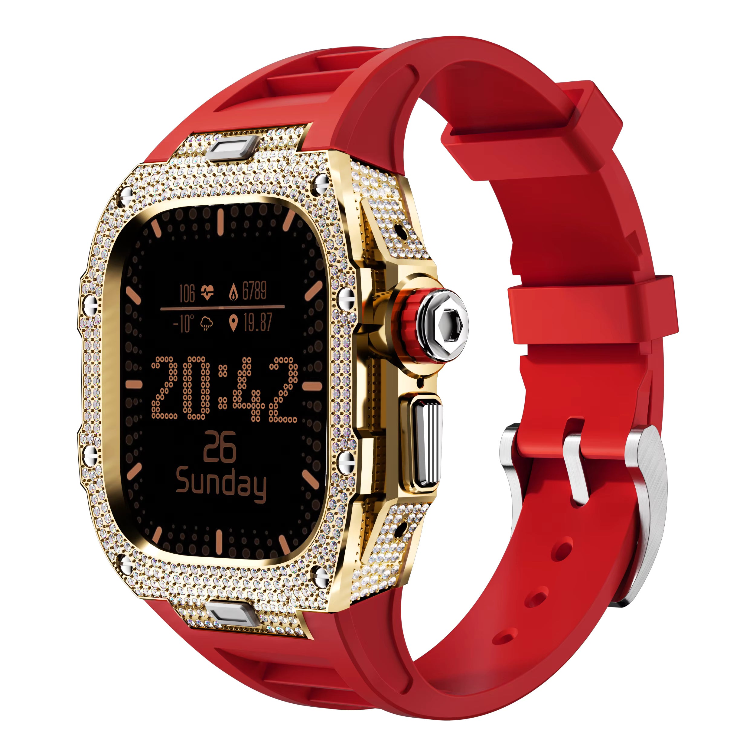 Full Dimond Studded Watch Case 49MM