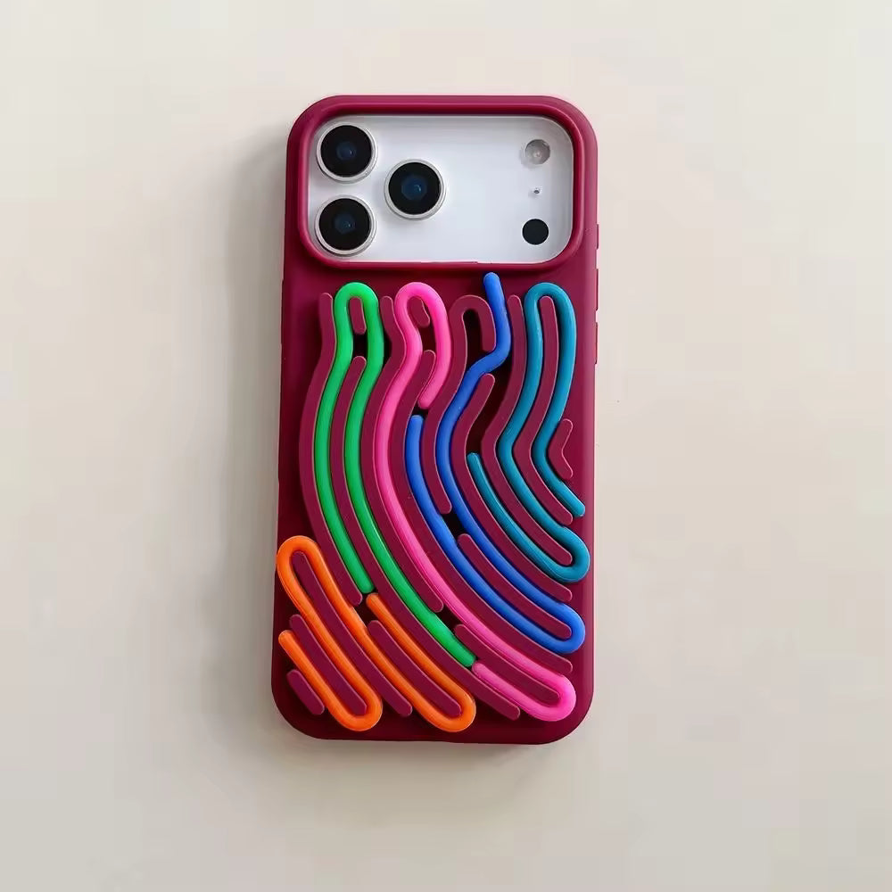 Rainbow WaveLoop 3D Case For iPhone