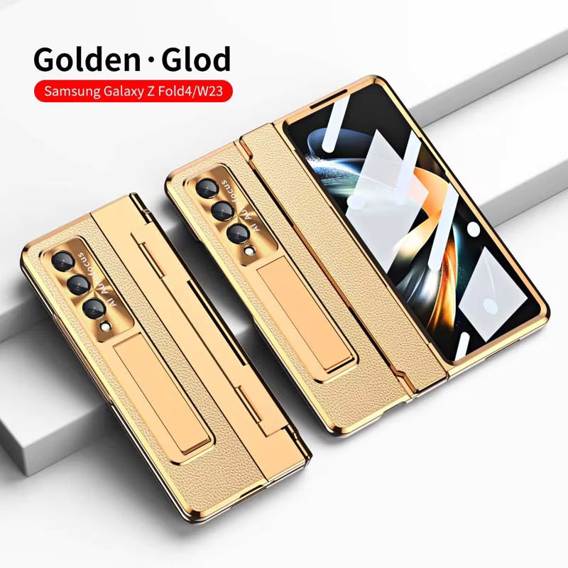 LeatherHinge Case For Samsung Fold