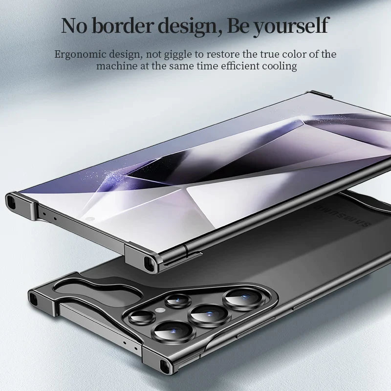 Luxury Minimilistic Titanium Case With Camera Ring for Samsung