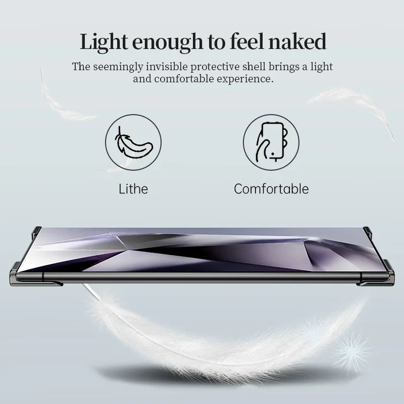 Luxury Minimilistic Titanium Case With Camera Ring for Samsung