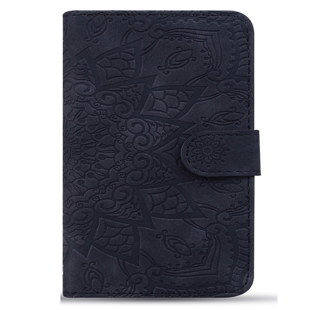Imprinted Flower Pattern Leather Wallet Case for iPhone Duo