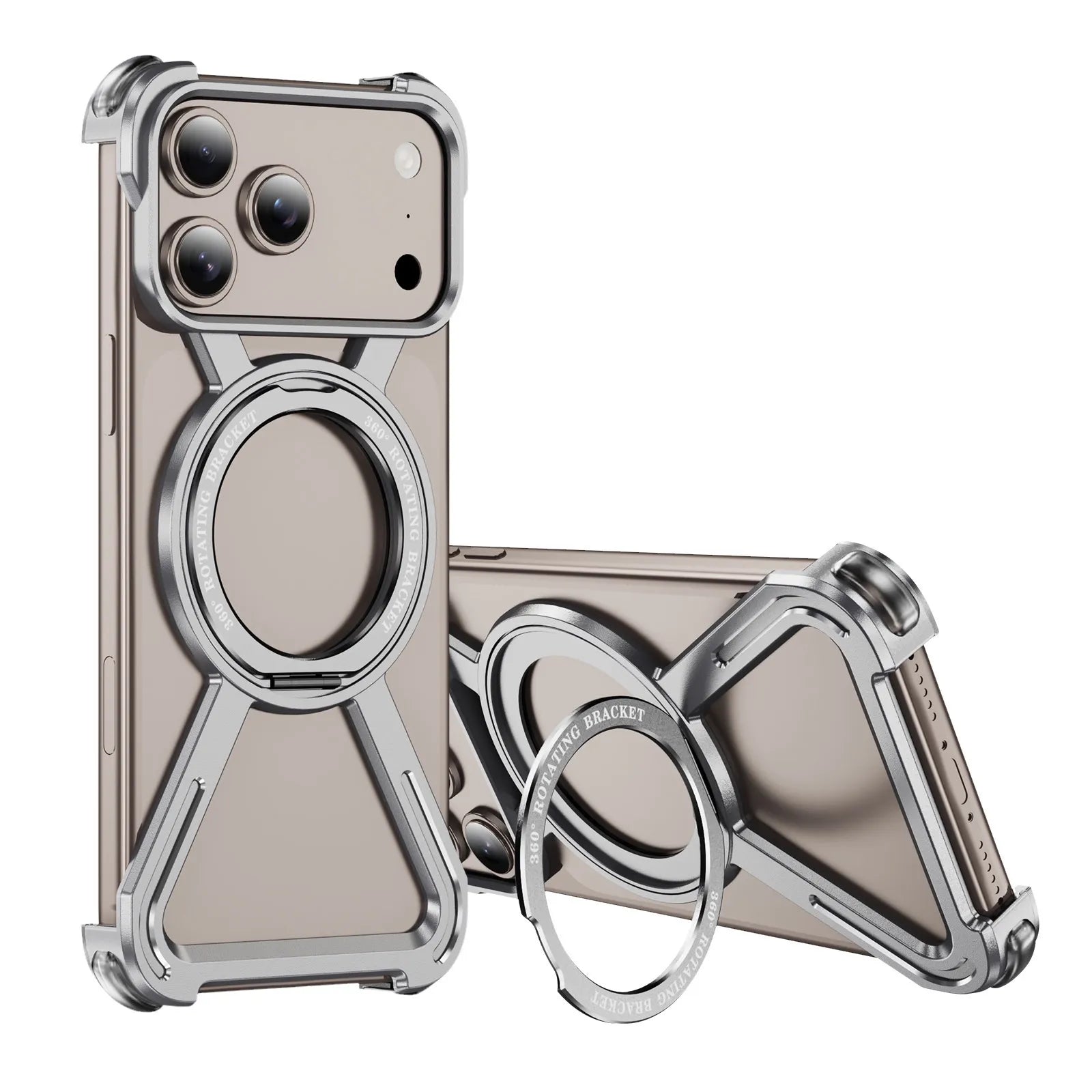 ZX Metal Case With 360 Rotating Stand For iPhone