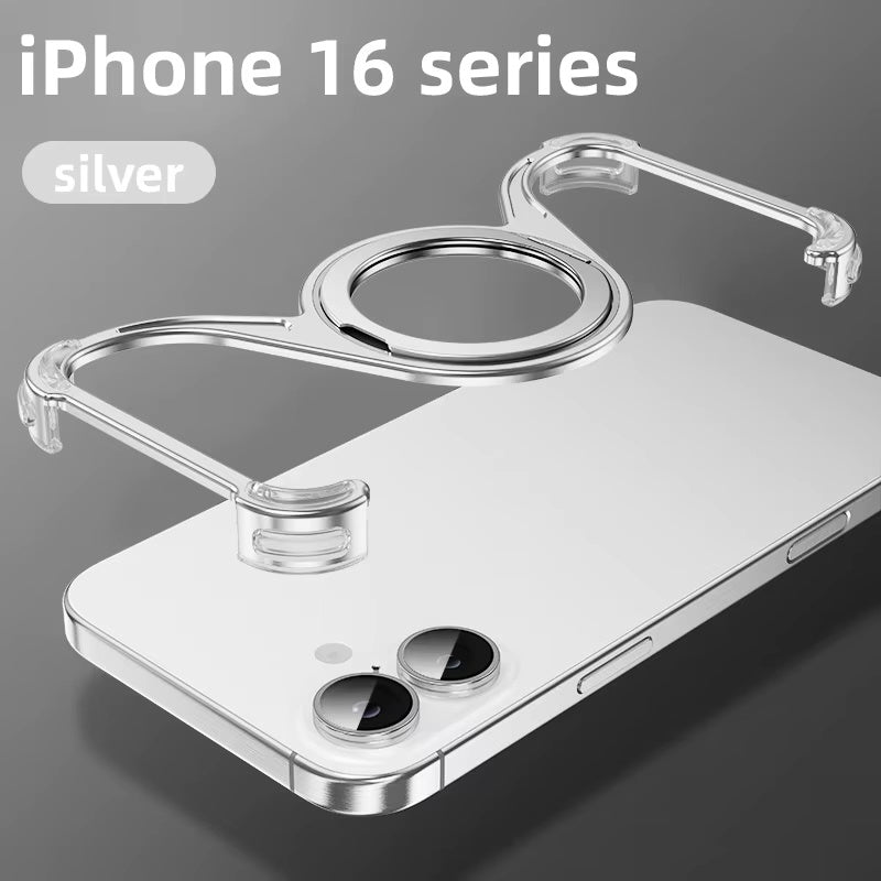 W Shape Case With 360 Rotation Stand For iPhone