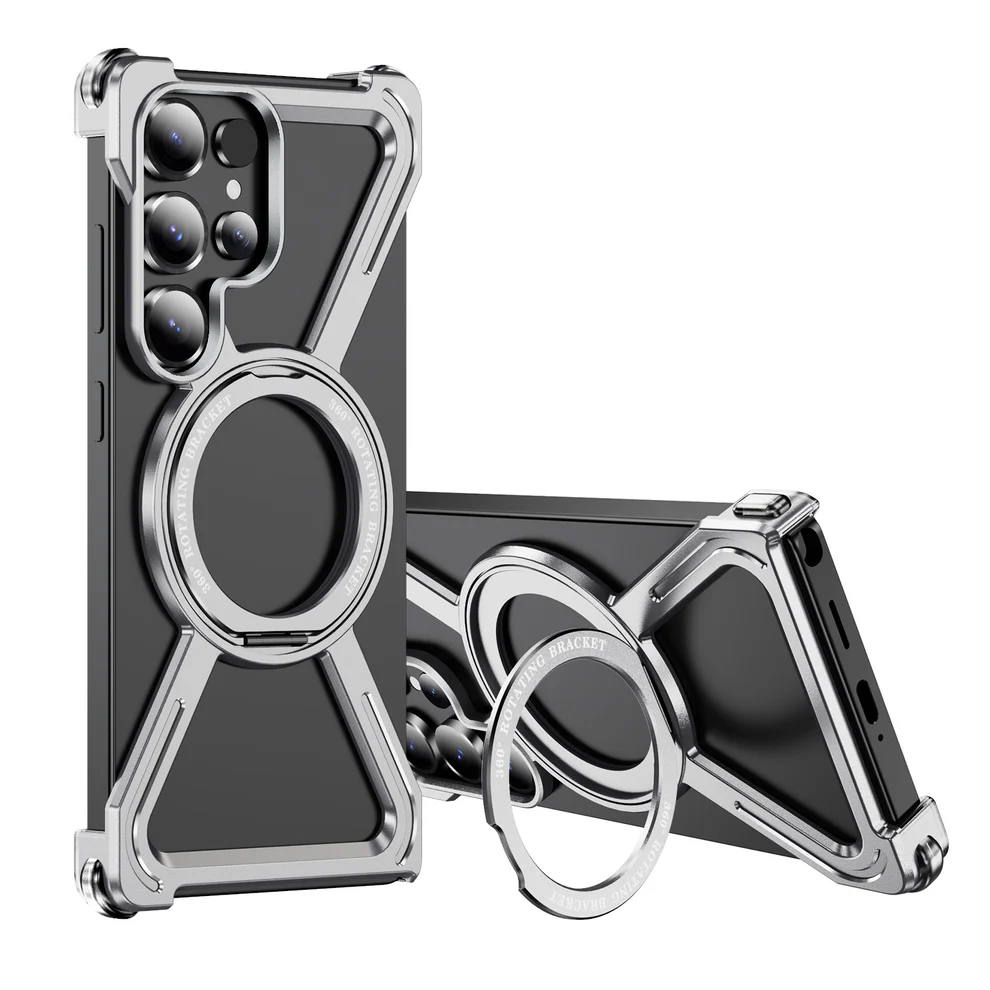 ZX Metal Case With 360 Rotating Stand For Samsung
