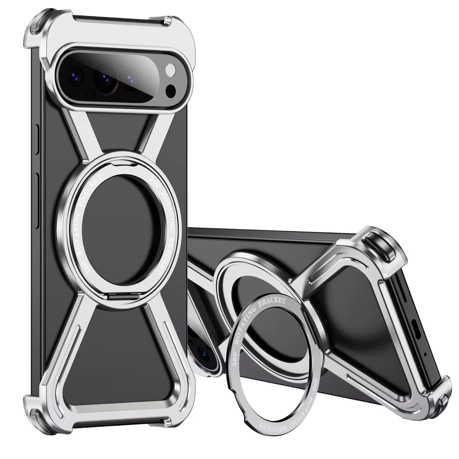 ZX Metal Case With 360 Rotating Stand For Google Pixel