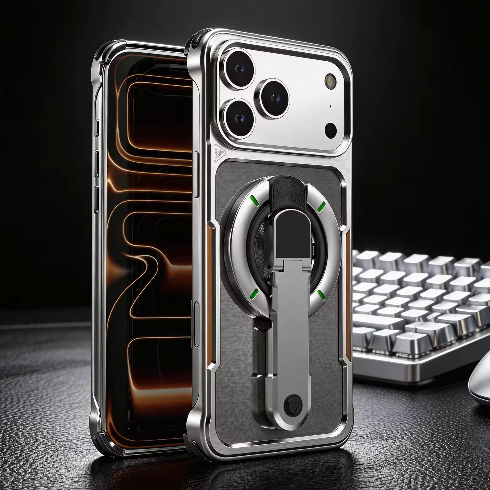 Foldable StripStand Metal Case For iPhone