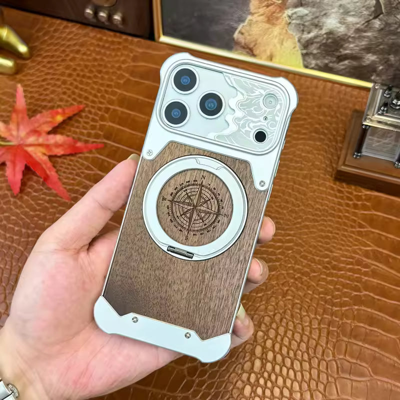 Compass WoodMetal Case For iPhone