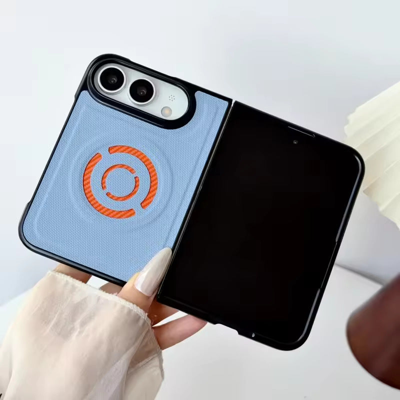 Magnetic Fabric Texture Protective Case for iPhone Duo
