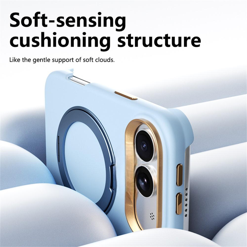 Matte Finish Magnetic Rotating Ring Stand Case for iPhone Duo