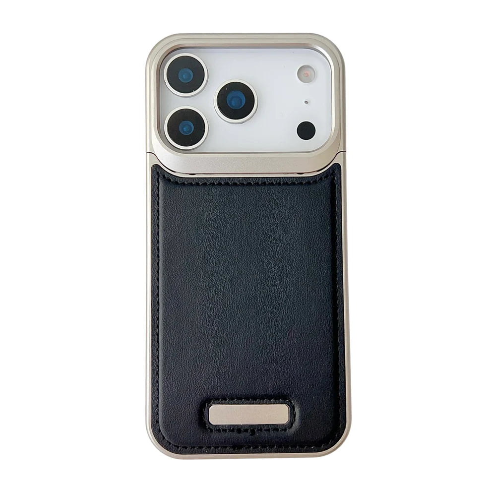 Pro Leather Metal Case For iPhone