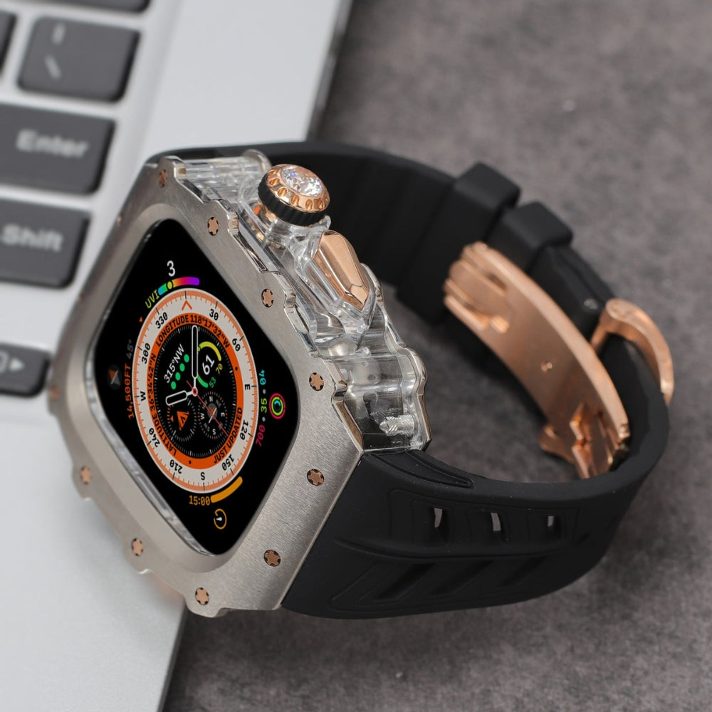 GLACIUM SS Series Watch Case 44/45mm (Rose Gold)