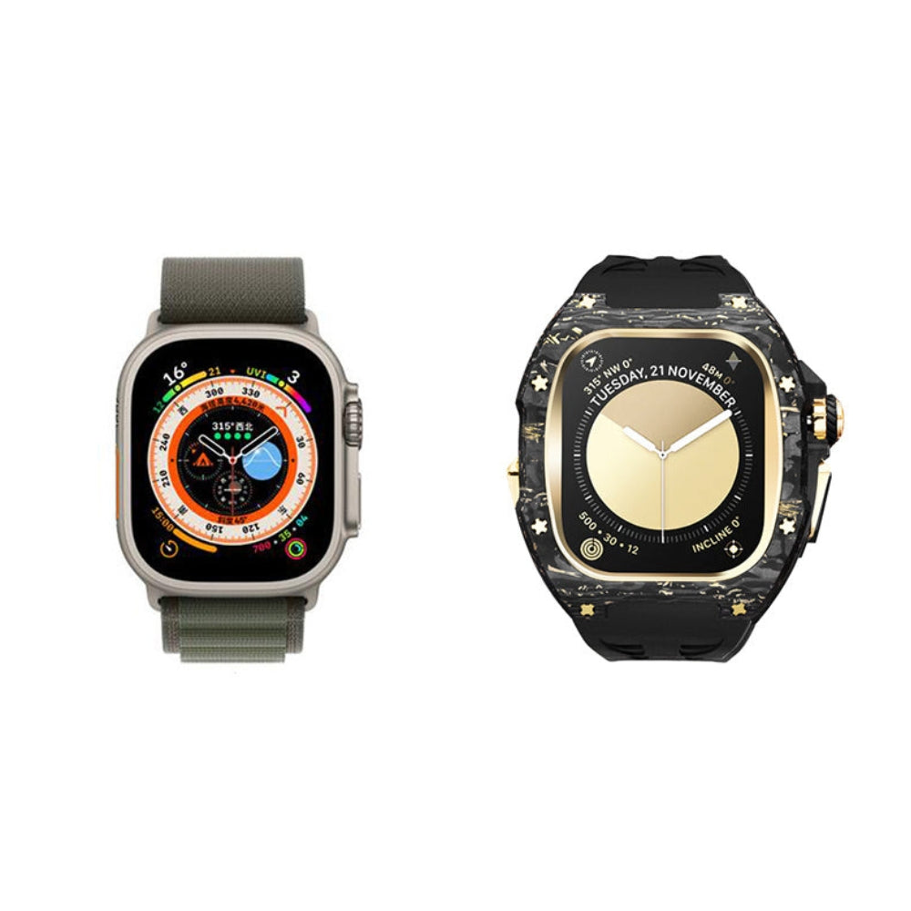 ICONIC CF Series Watch Case 49mm (Gold Foil Carbon Fiber)