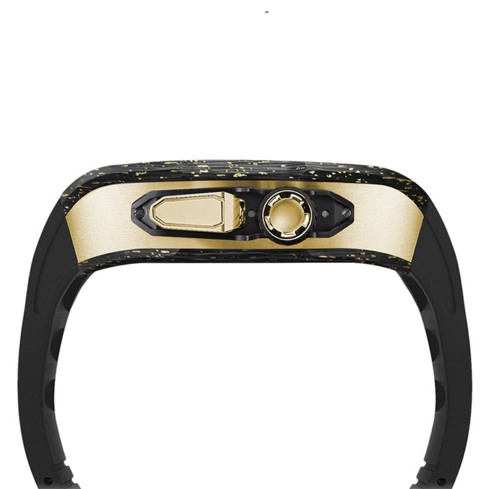ICONIC CF Series Watch Case 49mm (Gold Foil Carbon Fiber)