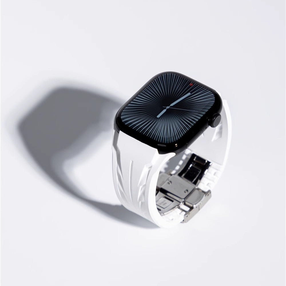 Luxury Sport Silicone Strap with Stainless Steel Butterfly Clasp
