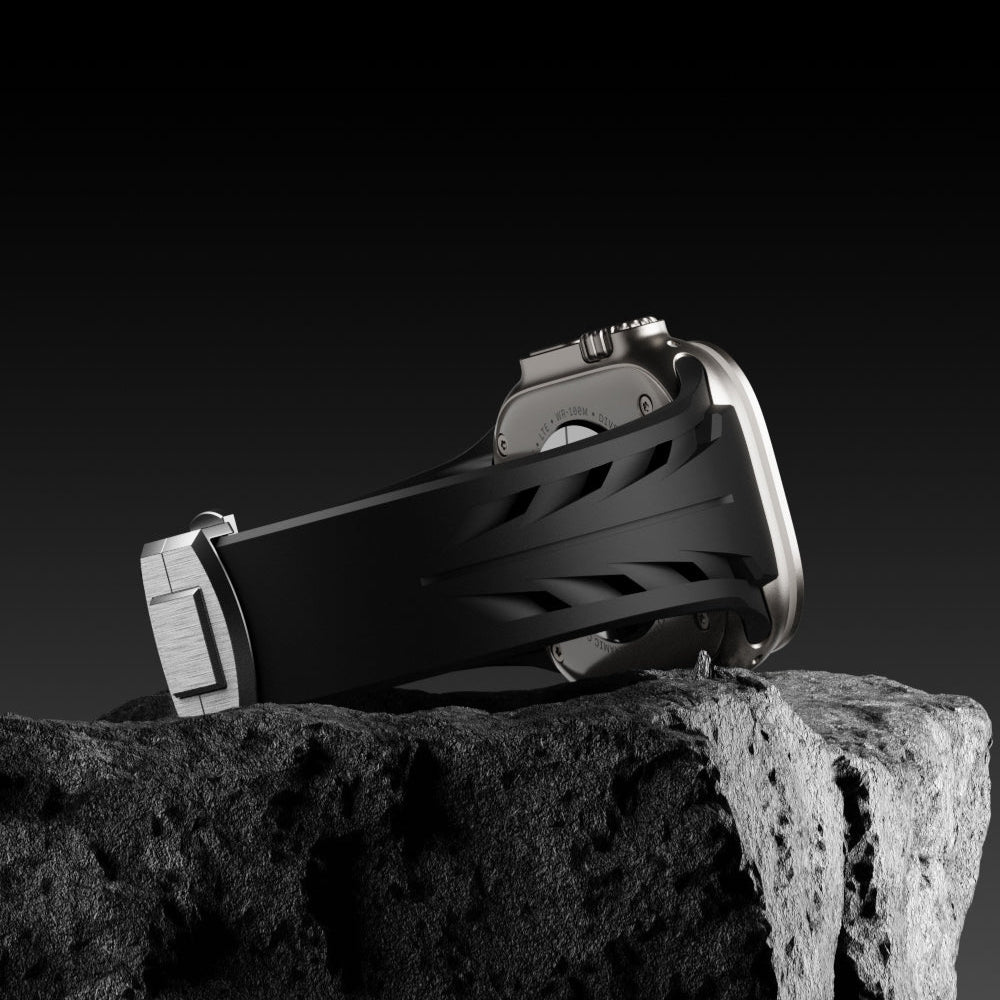 Luxury Sport Silicone Strap with Stainless Steel Butterfly Clasp