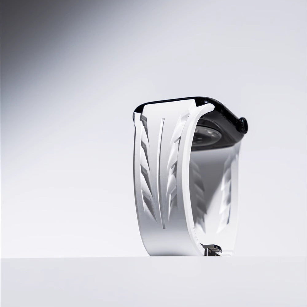 Luxury Sport Silicone Strap with Stainless Steel Butterfly Clasp