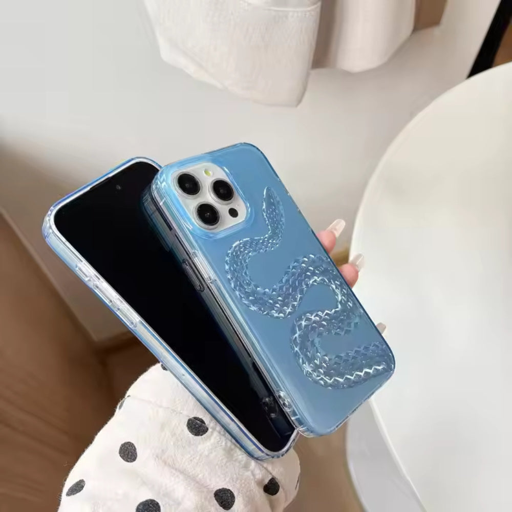 Blue DiamondSnake Case For iPhone