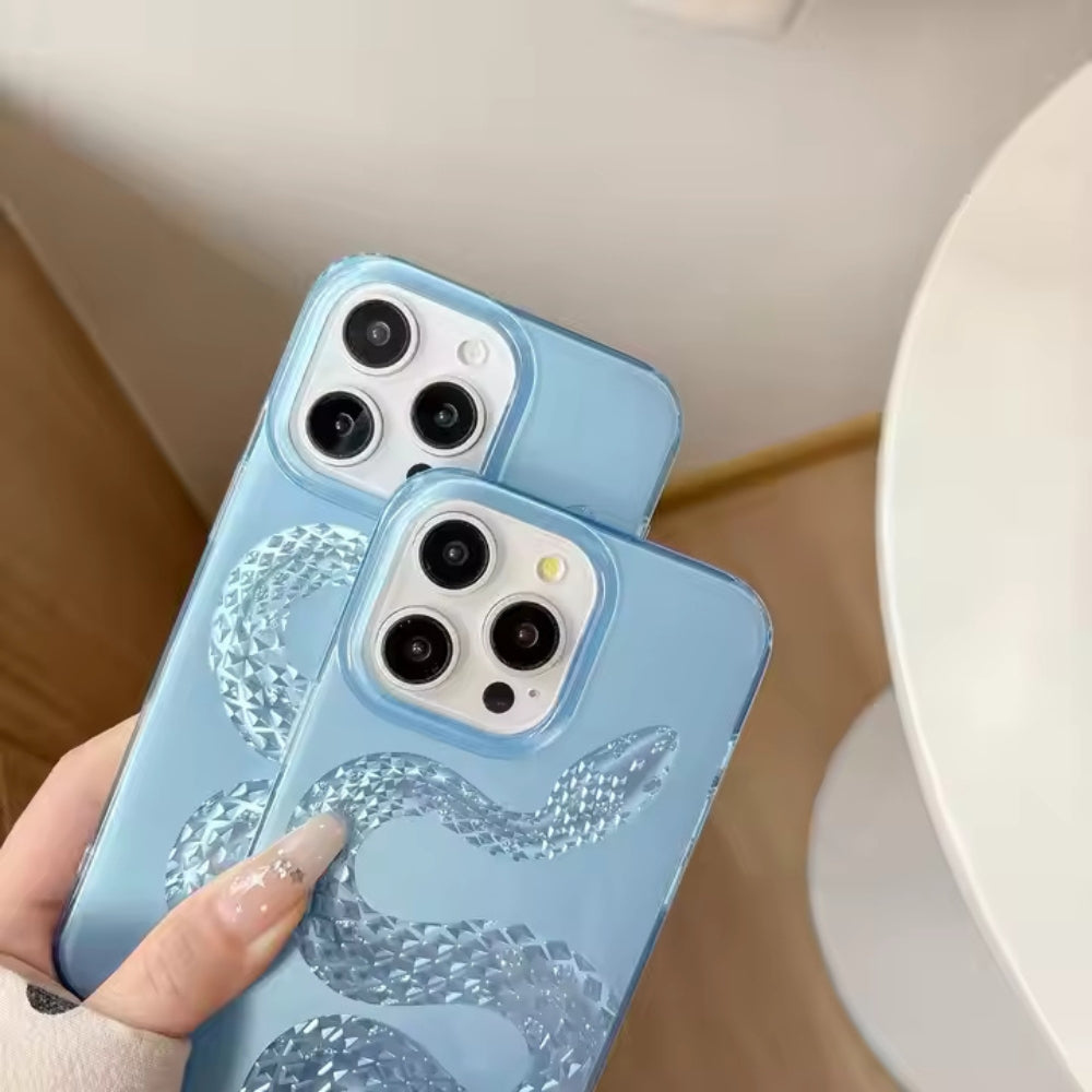 Blue DiamondSnake Case For iPhone