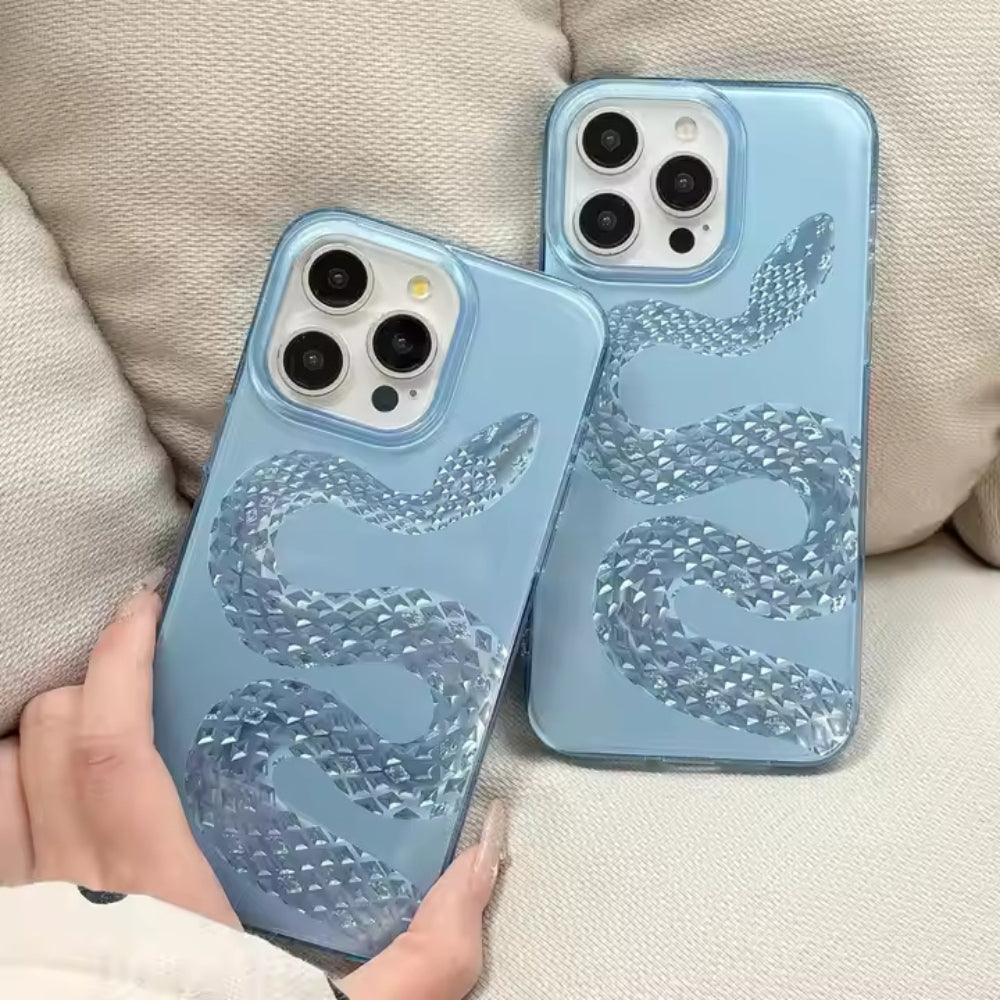Blue DiamondSnake Case For iPhone