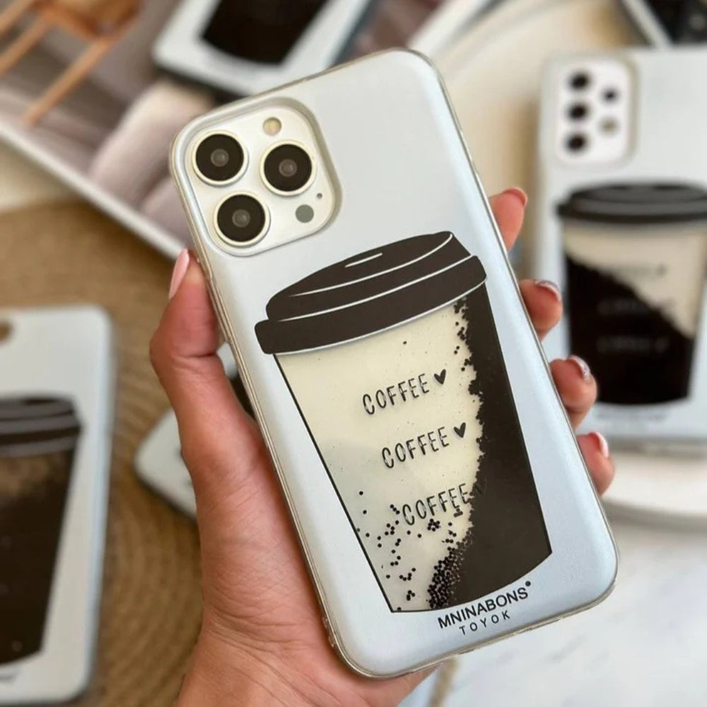 Floating Coffee Beans Case For iPhone