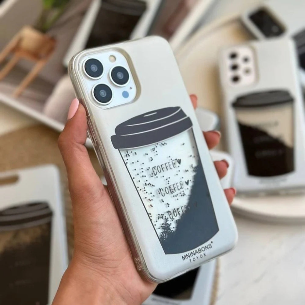 Floating Coffee Beans Case For iPhone