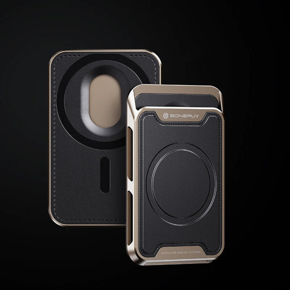 Leather Metal Card Holder
