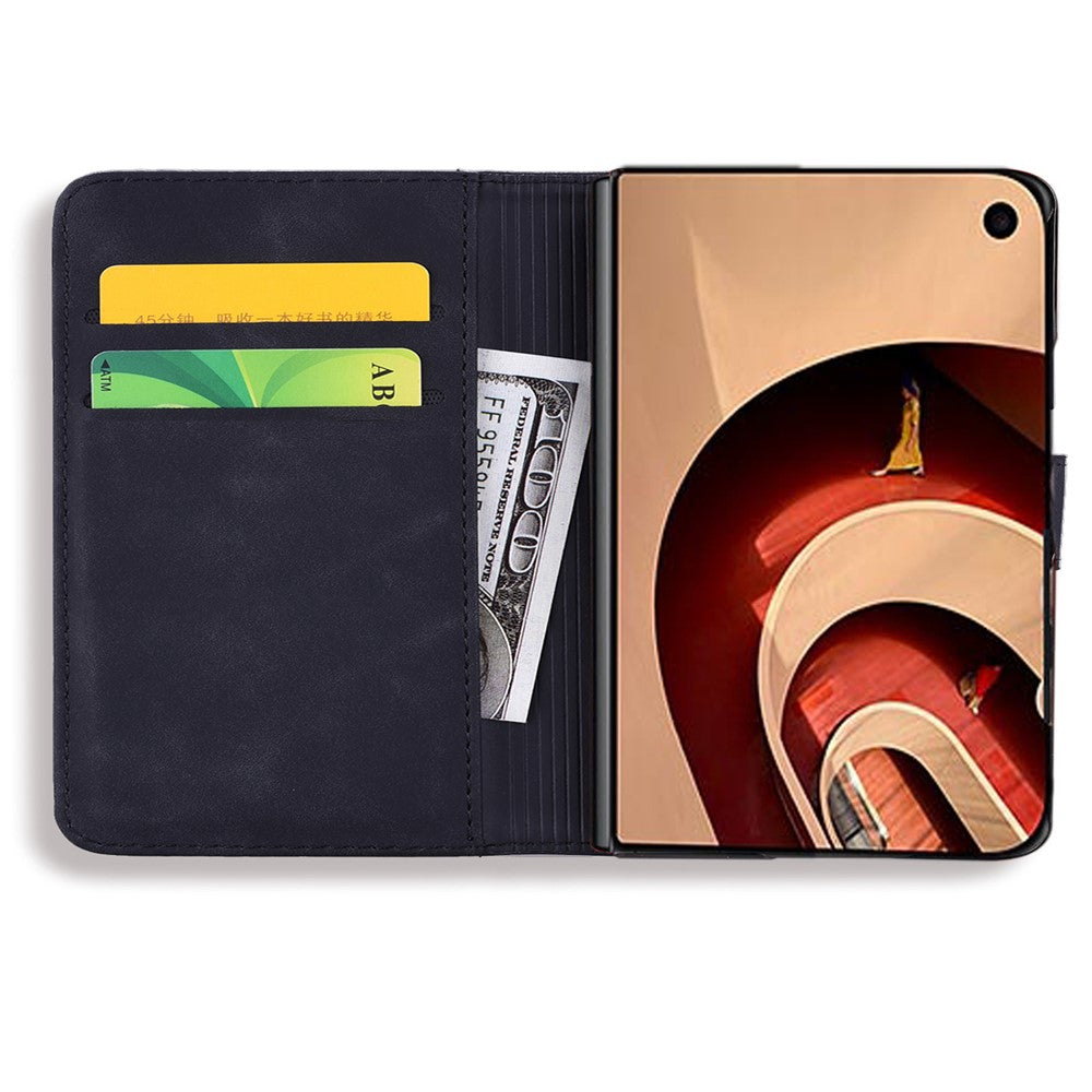 Imprinted Flower Pattern Leather Wallet Case for iPhone Duo