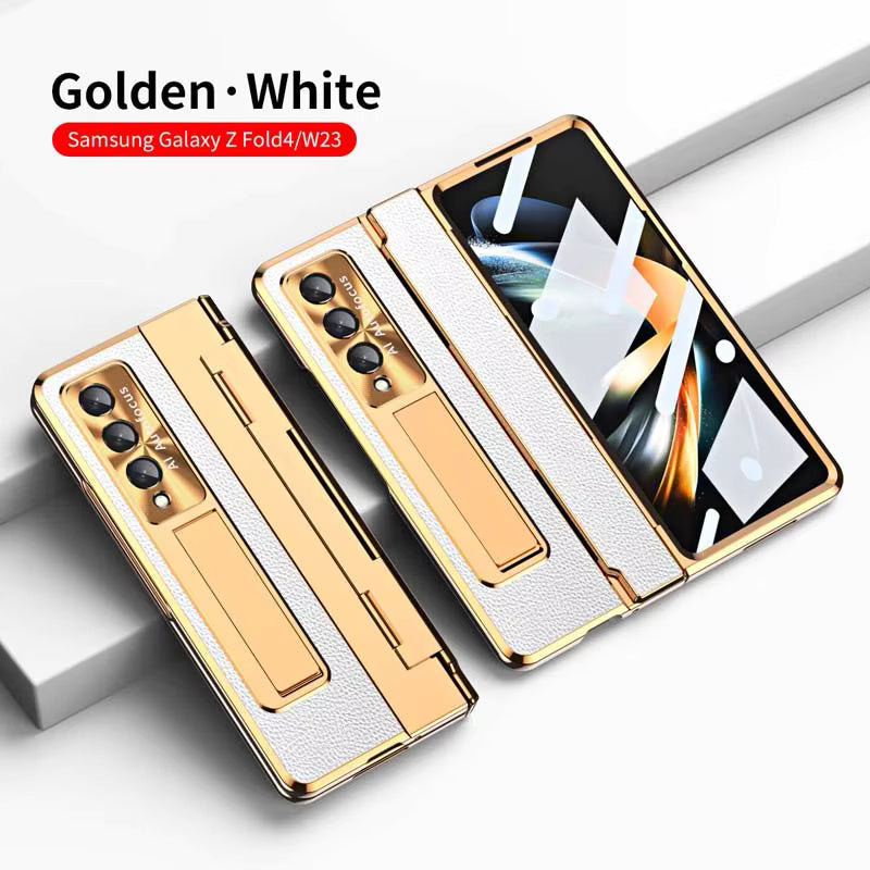 LeatherHinge Case For Samsung Fold