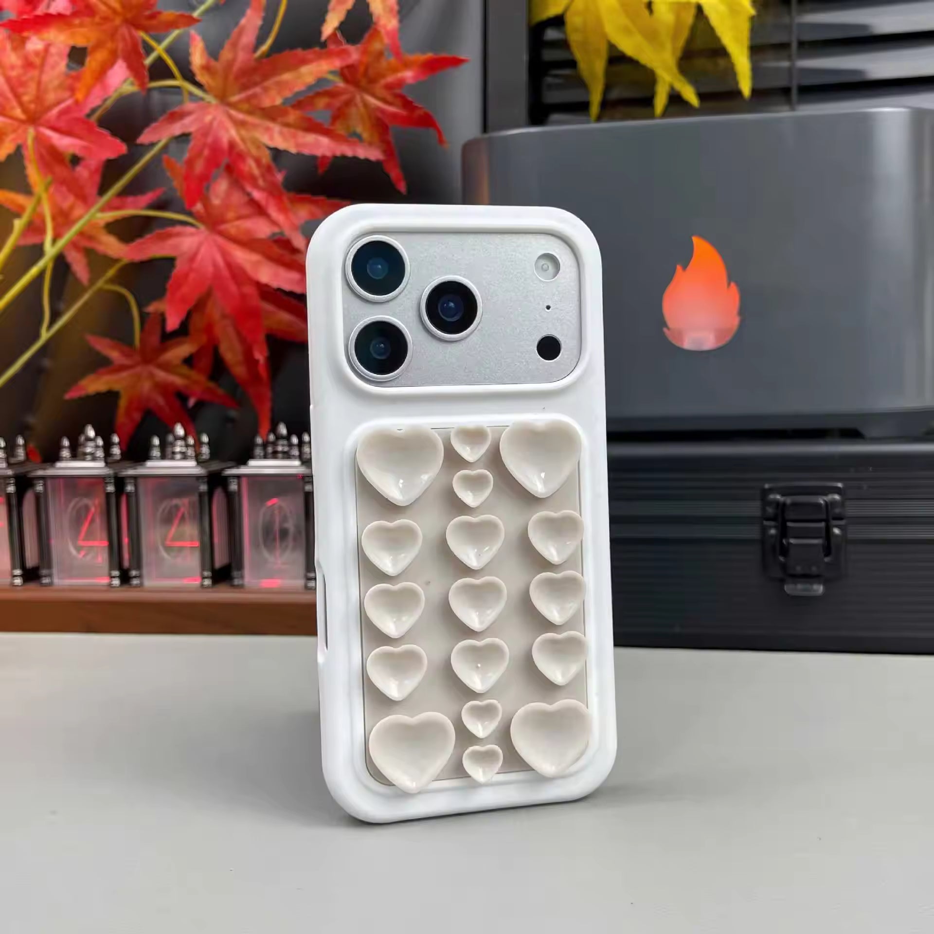 3D Heart StickyPad Case For iPhone