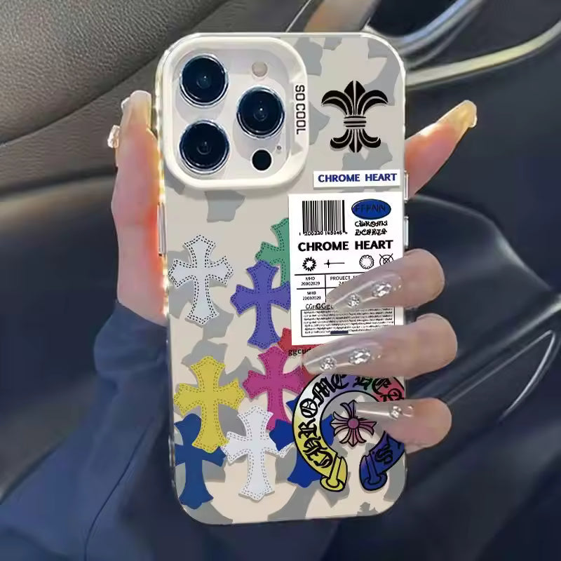 Patchwork Cross Design Case For iPhone